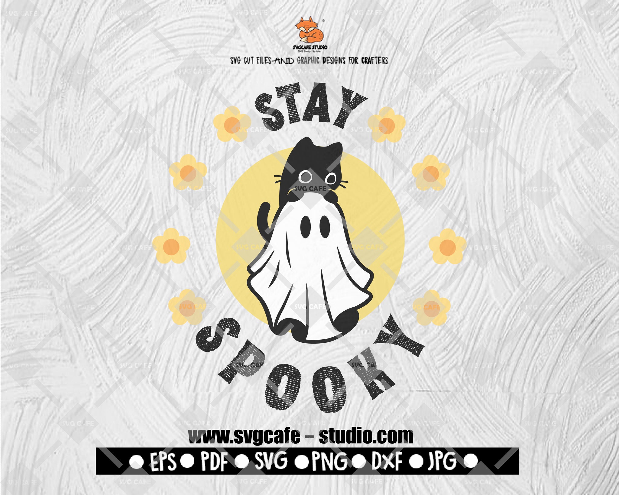 Stay Spooky Paw SVG, Funny Halloween SVG, Ghost SVG, Trick or Treat Png, Files for Cricut, Digital Downloads