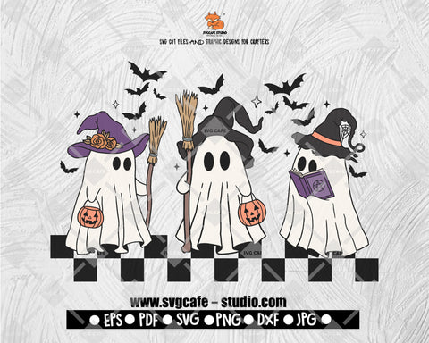 Spooky Boo Ghost V.1 SVG, Funny Halloween SVG, Ghost SVG, Trick or Treat Png, Files for Cricut, Digital Downloads