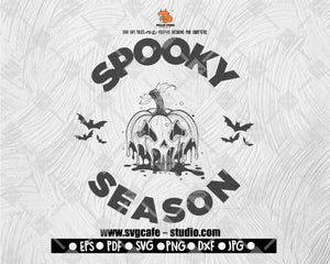 Spooky Season SVG, Funny Halloween SVG, Pumpkin SVG, Ghost Svg, Trick or Treat Png, Files for Cricut, Digital Downloads