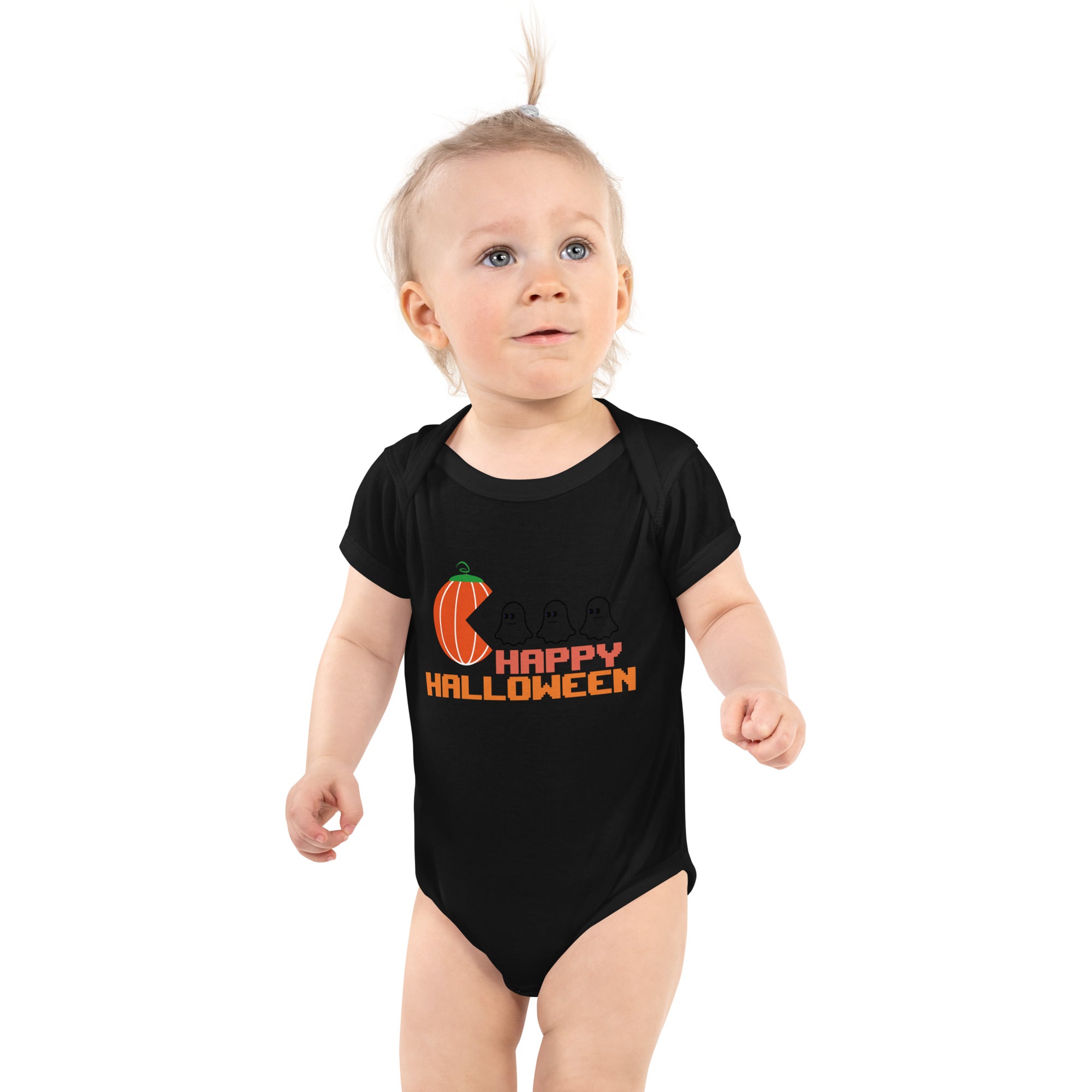 Infant Bodysuit, baby bodysuit, Baby HAPPY HALLOWEEN Tshirt, Fall, Autumn, Halloween, fun halloween Rompers, trendy halloween