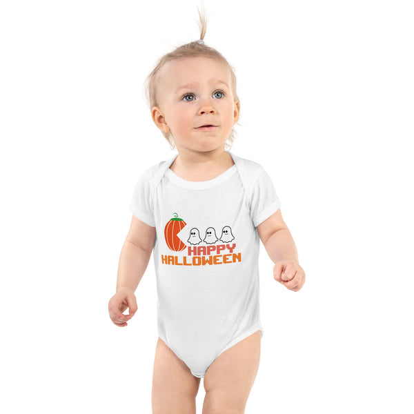 Infant Bodysuit, baby bodysuit, Baby HAPPY HALLOWEEN Tshirt, Fall, Autumn, Halloween, fun halloween Rompers, trendy halloween