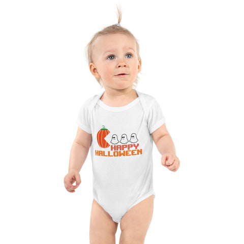 Infant Bodysuit, baby bodysuit, Baby HAPPY HALLOWEEN Tshirt, Fall, Autumn, Halloween, fun halloween Rompers, trendy halloween