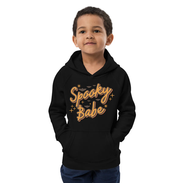 Kids eco hoodie, halloween sweatshirt, boys halloween hoodie, Spooky Babe toddler sweatshirt, pumpkin boys sweatshirt, youth halloween sweater