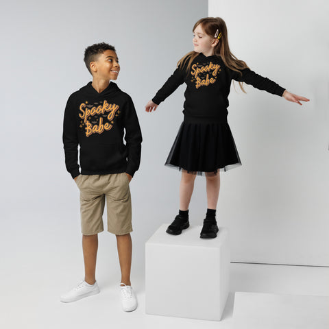Kids eco hoodie, halloween sweatshirt, boys halloween hoodie, Spooky Babe toddler sweatshirt, pumpkin boys sweatshirt, youth halloween sweater