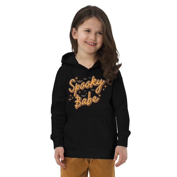 Kids eco hoodie, halloween sweatshirt, boys halloween hoodie, Spooky Babe toddler sweatshirt, pumpkin boys sweatshirt, youth halloween sweater