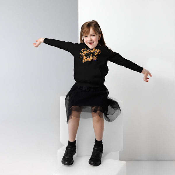 Kids eco hoodie, halloween sweatshirt, boys halloween hoodie, Spooky Babe toddler sweatshirt, pumpkin boys sweatshirt, youth halloween sweater