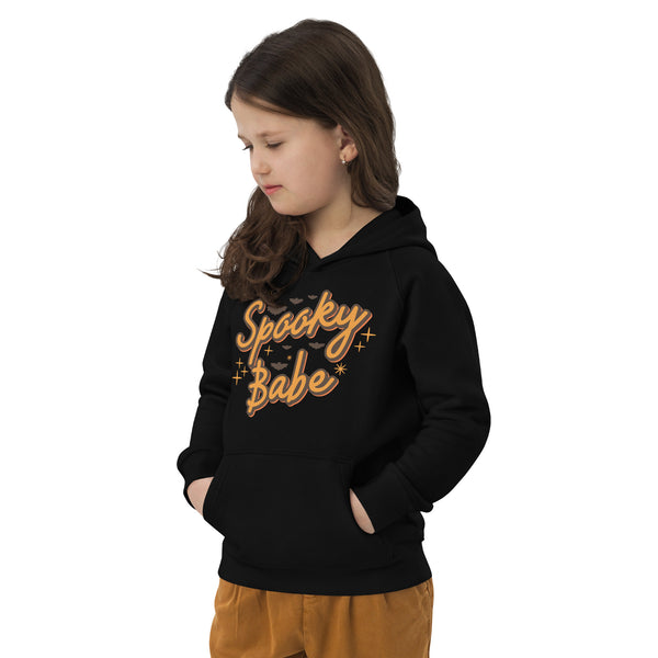 Kids eco hoodie, halloween sweatshirt, boys halloween hoodie, Spooky Babe toddler sweatshirt, pumpkin boys sweatshirt, youth halloween sweater