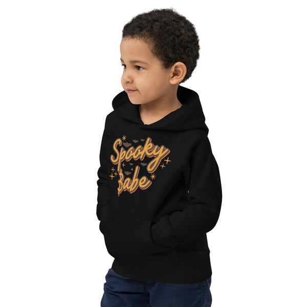 Kids eco hoodie, halloween sweatshirt, boys halloween hoodie, Spooky Babe toddler sweatshirt, pumpkin boys sweatshirt, youth halloween sweater