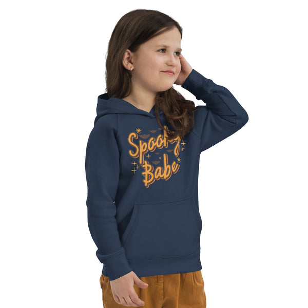 Kids eco hoodie, halloween sweatshirt, boys halloween hoodie, Spooky Babe toddler sweatshirt, pumpkin boys sweatshirt, youth halloween sweater