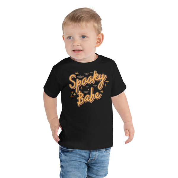 Toddler Short Sleeve Tee, Toddler/Baby/Youth Spooky Babe Tshirt, Fall, Autumn, Halloween, fun halloween shirt, trendy halloween, toddler shirt
