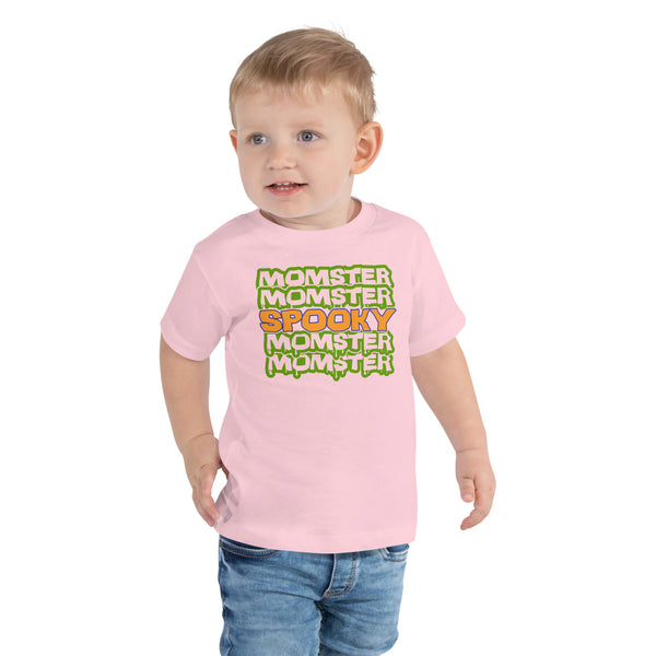 Toddler Short Sleeve Tee, Toddler Short Sleeve Tee, Toddler/Baby/Youth Momster Spooky Tshirt, Fall, Autumn, Halloween, fun halloween shirt, trendy halloween, toddler shirt