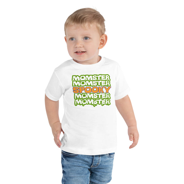Toddler Short Sleeve Tee, Toddler Short Sleeve Tee, Toddler/Baby/Youth Momster Spooky Tshirt, Fall, Autumn, Halloween, fun halloween shirt, trendy halloween, toddler shirt