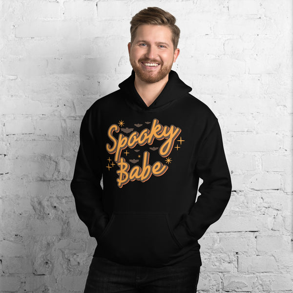 Unisex Hoodie Spooky season halloween sweatshirt, embroidered halloween sweater, ghost, cute and scary halloween shirt, fall shirt for her, fall shirt for him