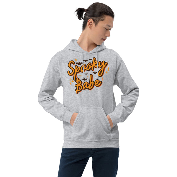 Unisex Hoodie Spooky season halloween sweatshirt, embroidered halloween sweater, ghost, cute and scary halloween shirt, fall shirt for her, fall shirt for him