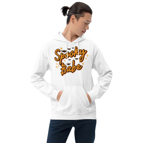 Unisex Hoodie Spooky season halloween sweatshirt, embroidered halloween sweater, ghost, cute and scary halloween shirt, fall shirt for her, fall shirt for him