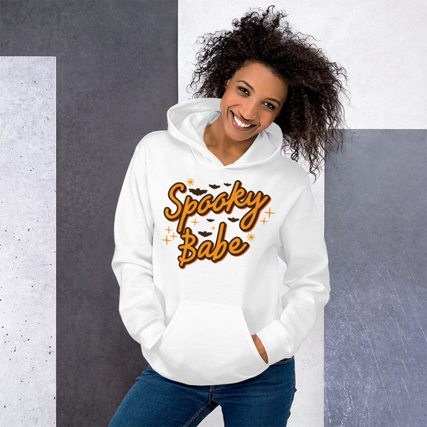 Unisex Hoodie Spooky season halloween sweatshirt, embroidered halloween sweater, ghost, cute and scary halloween shirt, fall shirt for her, fall shirt for him
