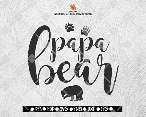 Papa Bear SVG Camping Cut file Saying svg Digital File Download