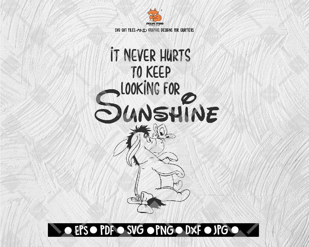 It Never Hurts to Keep Looking for Sunshine SVG, Beauty and the Beast SVG File Vecto Digital File Download