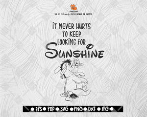 It Never Hurts to Keep Looking for Sunshine SVG, Beauty and the Beast SVG File Vecto Digital File Download