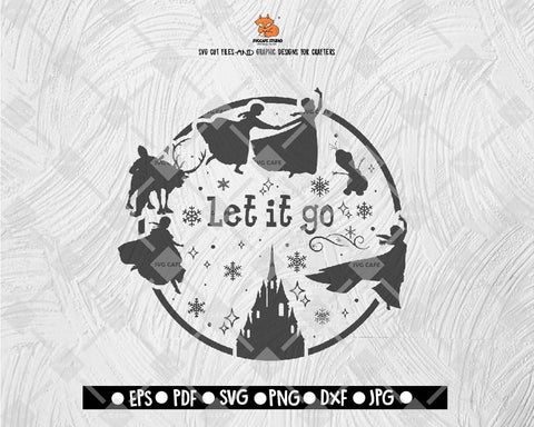 Let It Go SVG Cut file  Frozen SVG Frozen Quote File Vector for Silhouette Cricut Cutting Machine Design Download Print