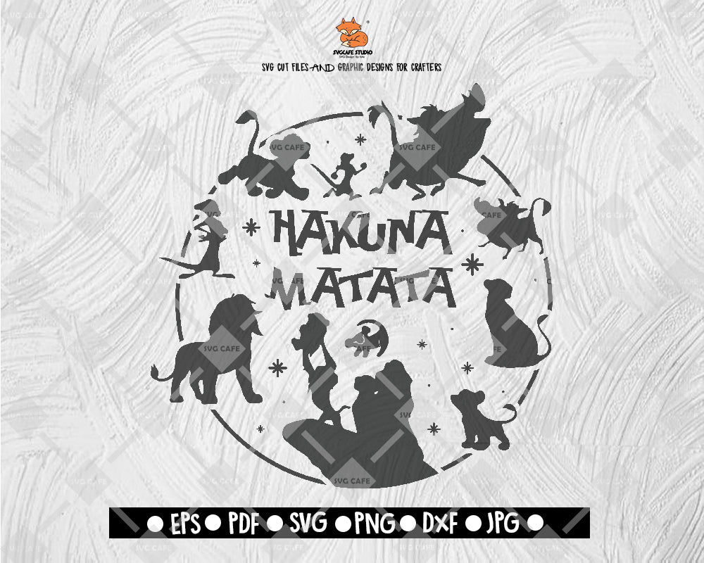 Lions King SVG, Hakuna Matata SVG, Disney SVG File Vector for Silhouette Cricut Cutting Machine Digital File Download 02 - DXF EPS PNG JEPG SVG PNG