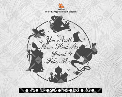 You Ain't Never Had a Friend Like Me Aladin SVG Toy Story Digital File Download