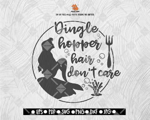 The Little Mermaid Dinglehopper Hair Don't Care SVG Little Mermaid SVG File