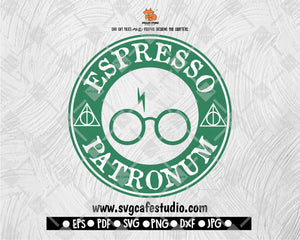 Potterhead Starbucks Espresso Patronum Svg, Starbucks Logo Svg, Halloween Svg, Starbucks Svg File