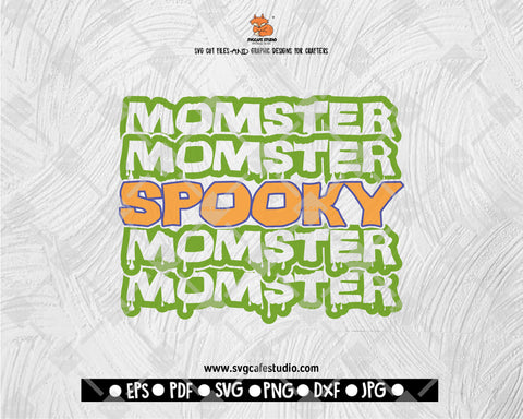 Momster Spooky Svg, Momster Svg, Halloween Svg Bundle, Funny Halloween Svg, Family Halloween Shirt Svg, Mom and Dad Shirt, Svg Files For Cricut