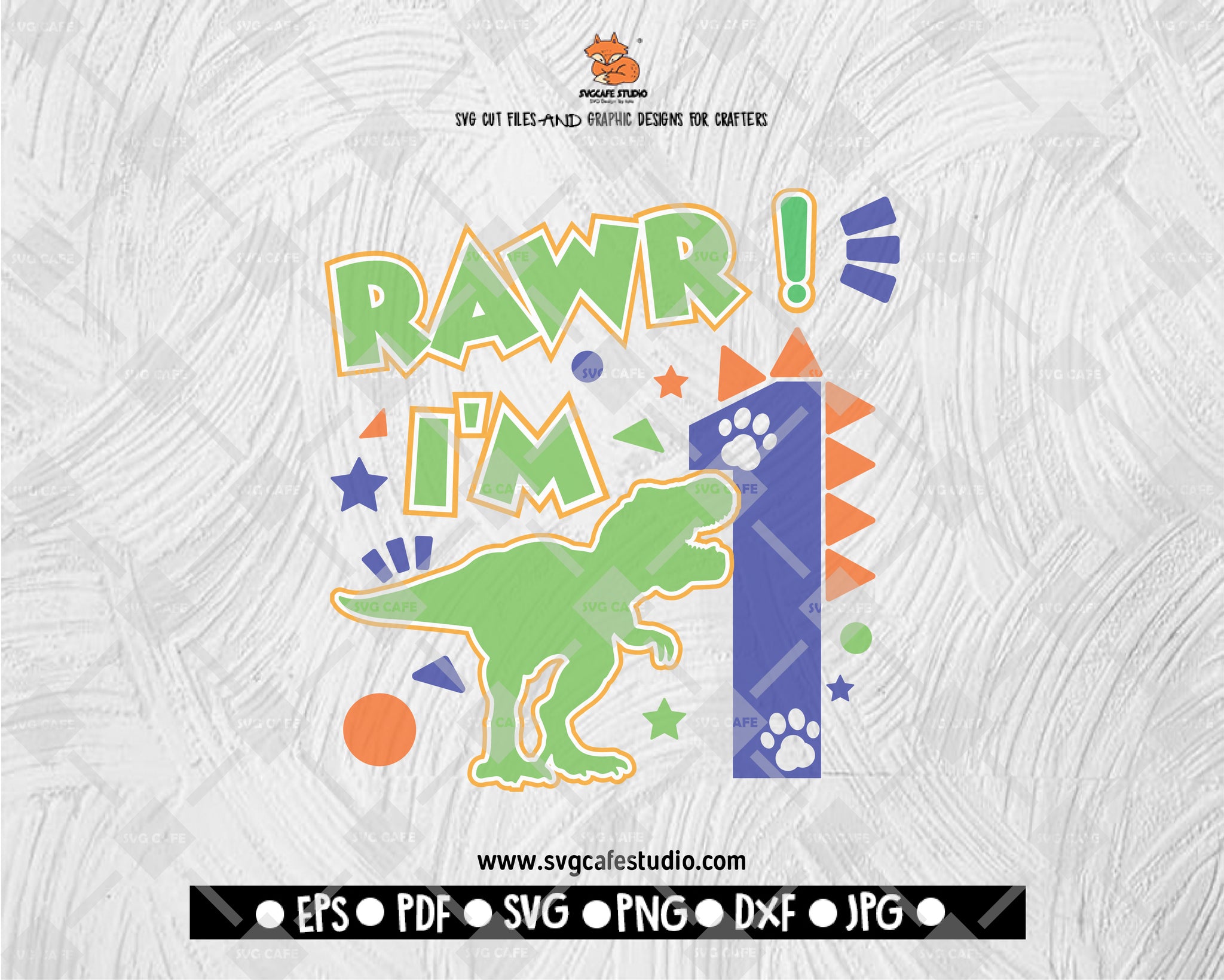 Rarw! I'm 1 SVG, Babysaurus, Dino Svg, Dinosaur svg, for Baby Girl, Baby Boy, Toddler Svg Files for Cricut, Silhouette, Cut Files, PNG, DXF