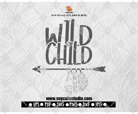Wild Child Bohemian Svg, Bohemian Svg, Arrow svg,Flower Svg, Boho Svg, Boho Flower Svg, Arrow with Flowers, Arrow with Feathers,Instant Download • Cricut • Silhouette, Starbucks Svg File