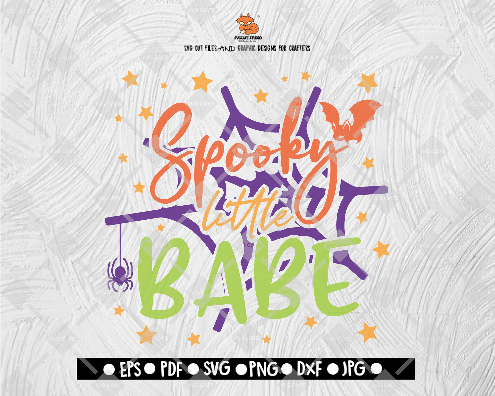 Spooky Little Babe SVG - First Halloween Little Kid Halloween Design SVG - Hand Lettered SVG
