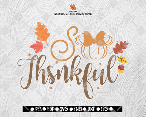 So ThankfulSVG Minnie Mouse Disney Digital File Download