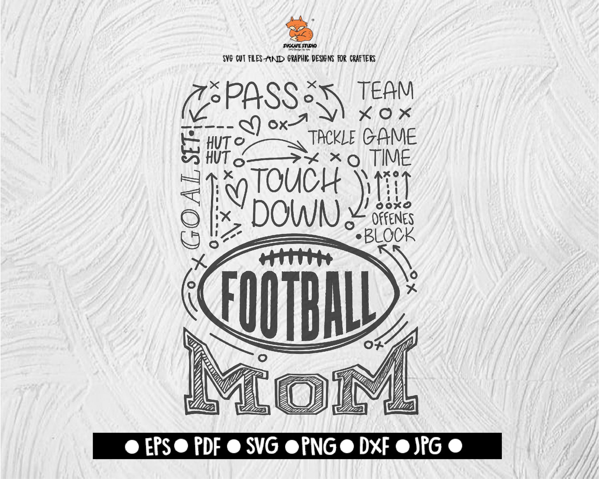 Football mom , Football Cutting File, PNG Lettering Typography Digital File Download - DXF EPS PNG JEPG SVG PNG