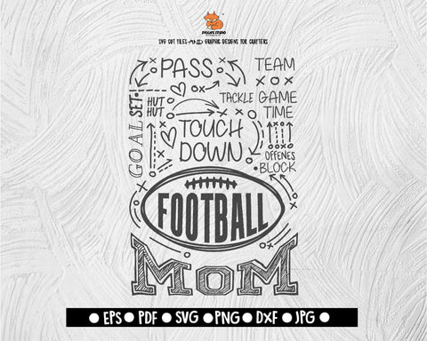 Football mom , Football Cutting File, PNG Lettering Typography Digital File Download - DXF EPS PNG JEPG SVG PNG
