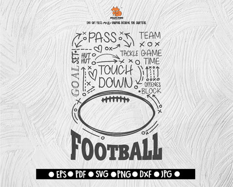Foot ball ,Touch Down SVG File, Thanksgiving Themed DXF, Fall Vinyl Cutting File, PNG Lettering Typography Digital File Download - DXF EPS PNG JEPG SVG PNG