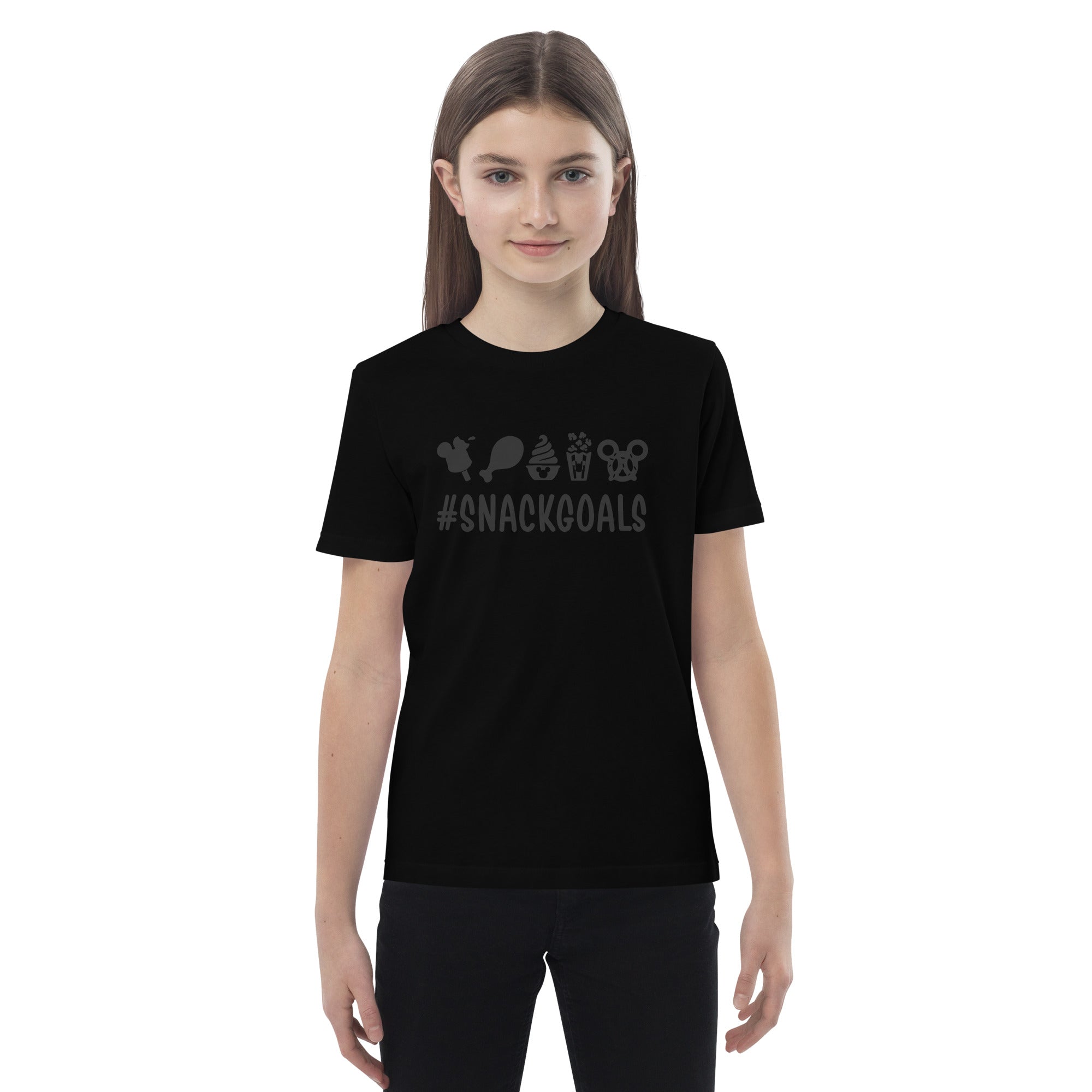 Organic cotton kids t-shirt, Snack Goals Disney Mickey Minnie Disneyworld Disney Family Matching Shirt, Group Shirt, Birthday Shirt, Matching Family Shirt