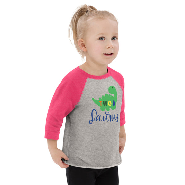 Two - A - Saurus - 2nd Second Birthday Dinosaur Shirt - 2 Years Old - Dinosaur Party - Dino Shirt - T Rex Birthday Shirt - Trendy Kids Shirt Toddler baseball shirt