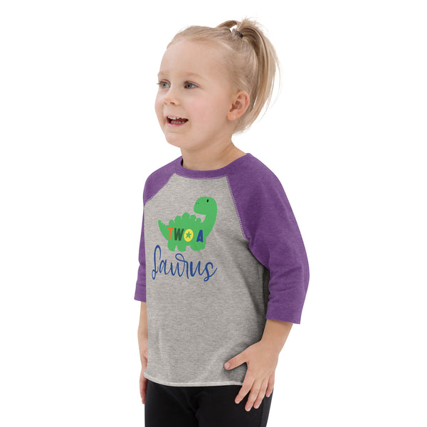 Two - A - Saurus - 2nd Second Birthday Dinosaur Shirt - 2 Years Old - Dinosaur Party - Dino Shirt - T Rex Birthday Shirt - Trendy Kids Shirt Toddler baseball shirt