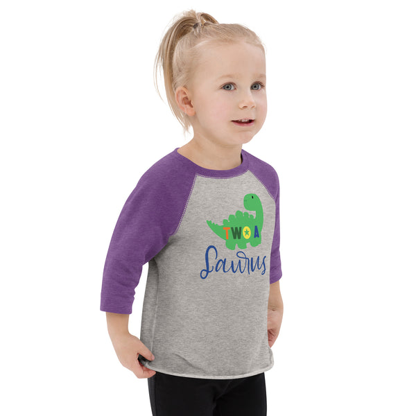 Two - A - Saurus - 2nd Second Birthday Dinosaur Shirt - 2 Years Old - Dinosaur Party - Dino Shirt - T Rex Birthday Shirt - Trendy Kids Shirt Toddler baseball shirt