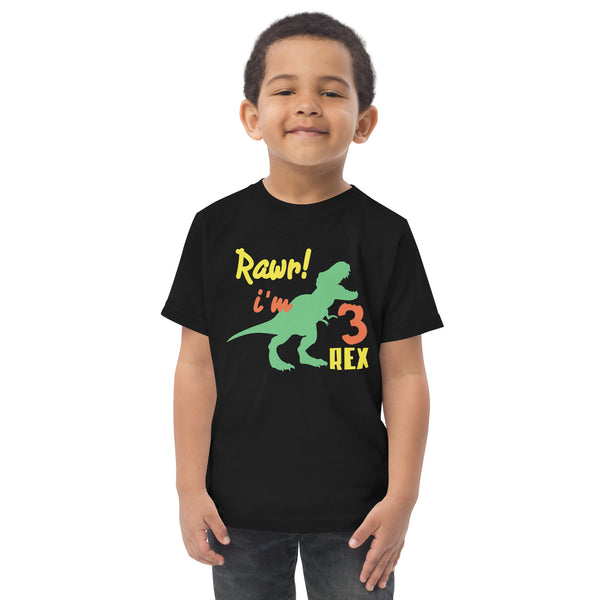 Rawr i'm Three Rex, Three years birthday shirt, Dinosaur, 3rd birthday T-shirt, Birthday boy T-shirt, Toddler jersey t-shirt
