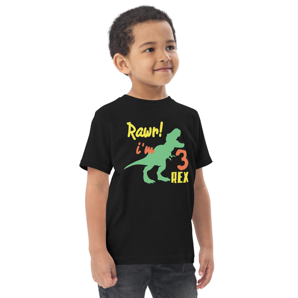 Rawr i'm Three Rex, Three years birthday shirt, Dinosaur, 3rd birthday T-shirt, Birthday boy T-shirt, Toddler jersey t-shirt