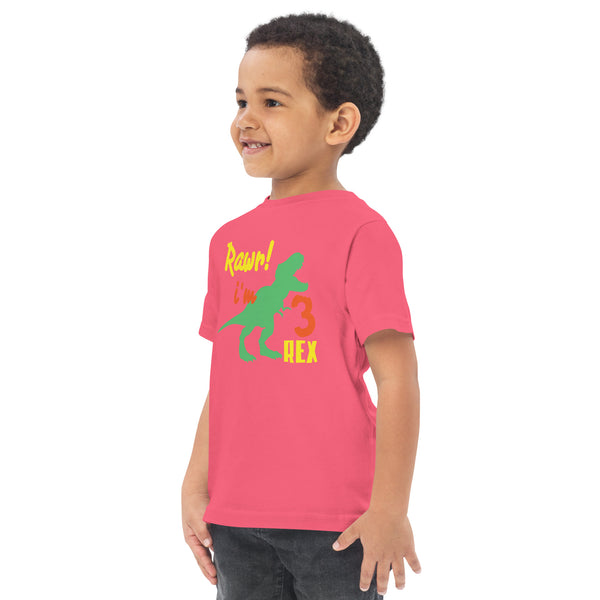Rawr i'm Three Rex, Three years birthday shirt, Dinosaur, 3rd birthday T-shirt, Birthday boy T-shirt, Toddler jersey t-shirt